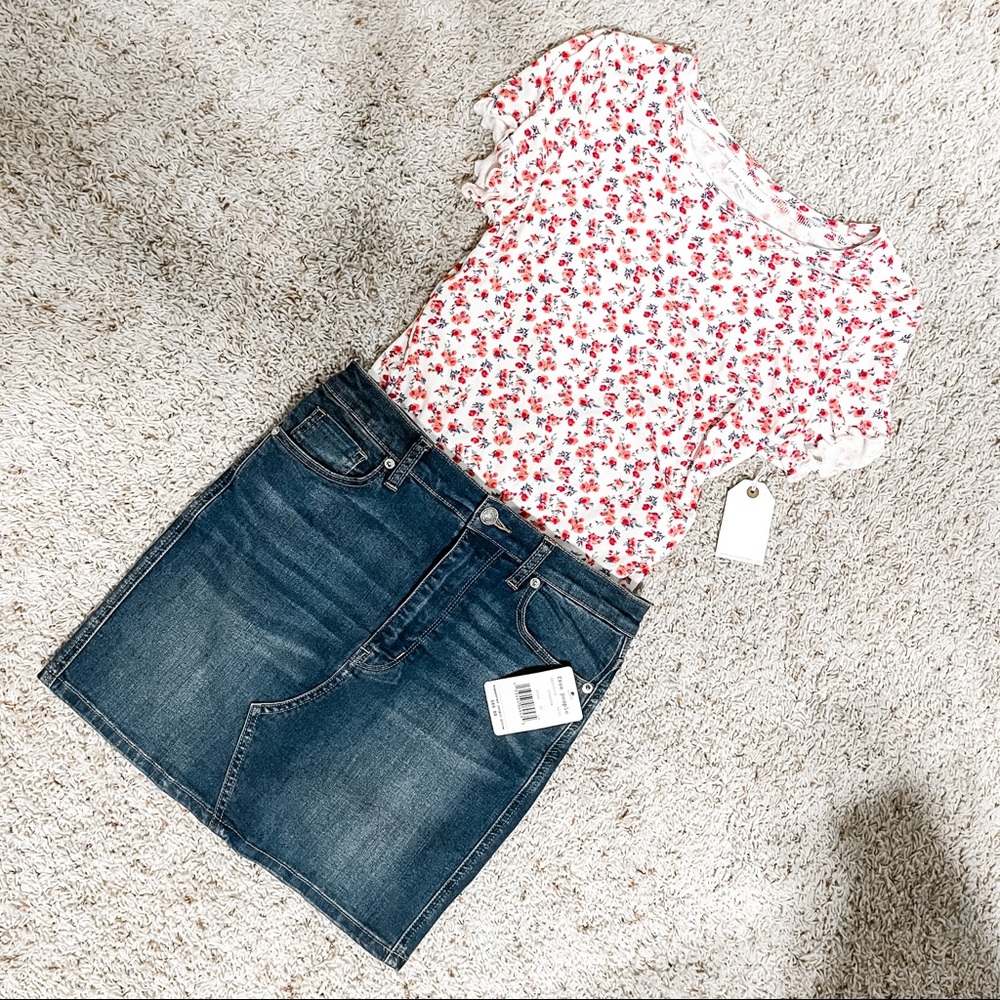 Free People Denim Mini Skirt - Picture 3 of 5